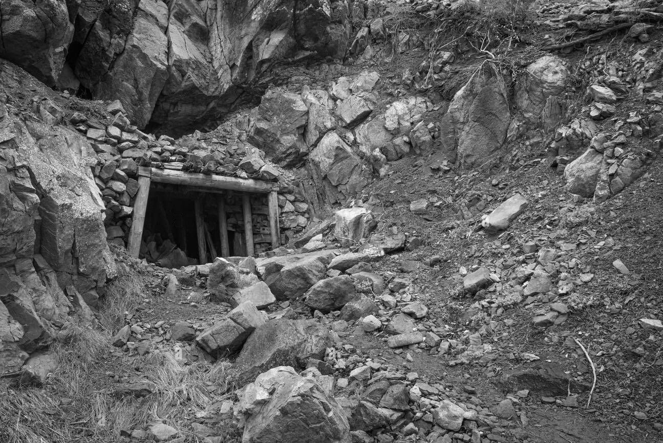 the entrance of a tunnel